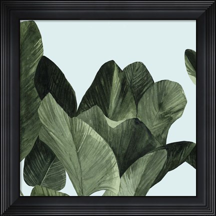 Framed Celadon Palms I Print