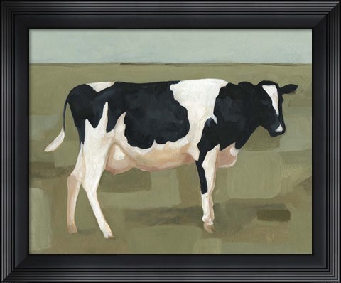Framed Bovine Portrait I Print