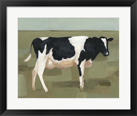 Framed Bovine Portrait I Print