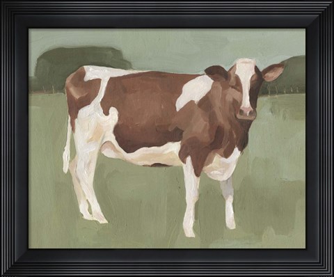 Framed Bovine Field II Print