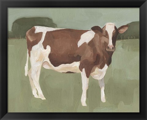 Framed Bovine Field II Print