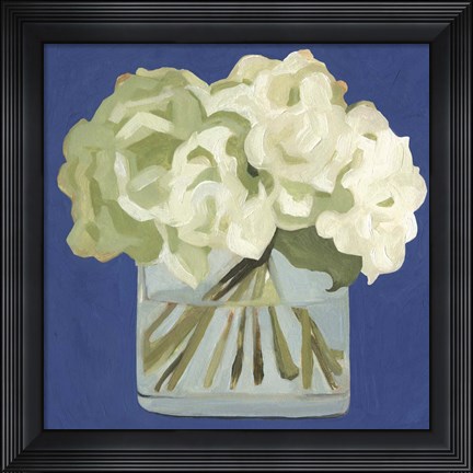 Framed White Hydrangeas II Print