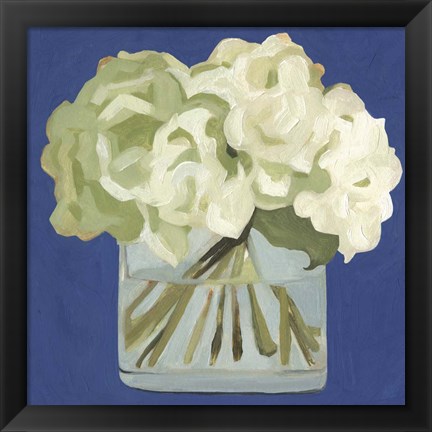 Framed White Hydrangeas II Print