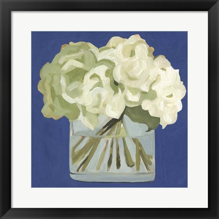 Framed White Hydrangeas II Print