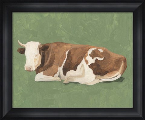 Framed How Now Brown Cow I Print