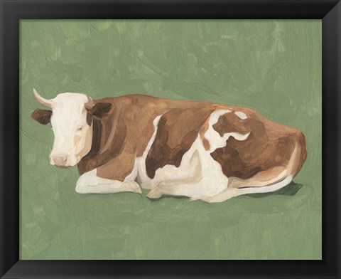 Framed How Now Brown Cow I Print