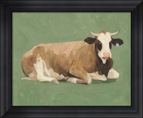 Framed How Now Brown Cow II Print