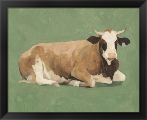 Framed How Now Brown Cow II Print