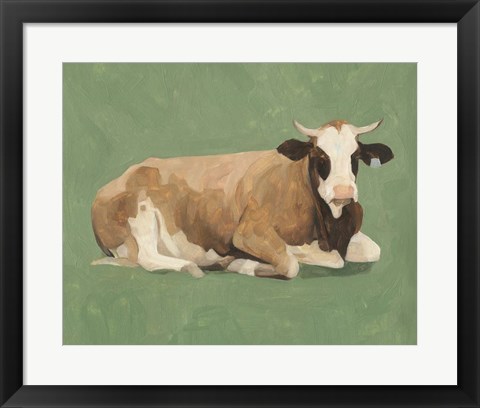 Framed How Now Brown Cow II Print