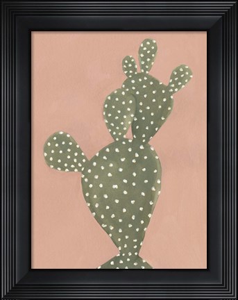 Framed Coral Cacti II Print