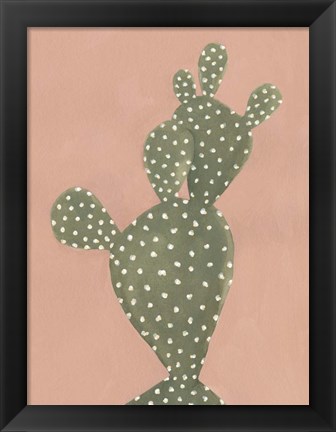 Framed Coral Cacti II Print