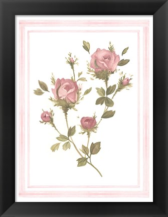 Framed Rose Pattern I Print