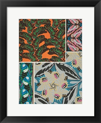 Framed Decorative Butterflies II Print