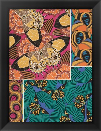 Framed Decorative Butterflies III Print