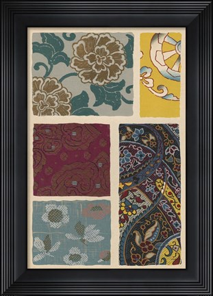 Framed Japanese Textile Design I Print