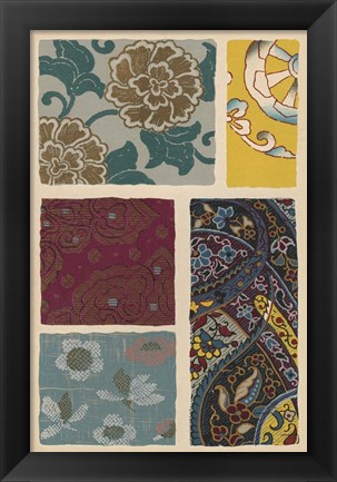 Framed Japanese Textile Design I Print