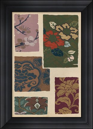 Framed Japanese Textile Design II Print