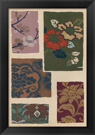 Framed Japanese Textile Design II Print