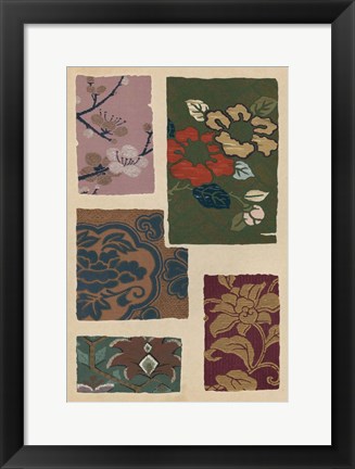 Framed Japanese Textile Design II Print