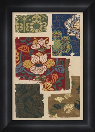 Framed Japanese Textile Design IV Print
