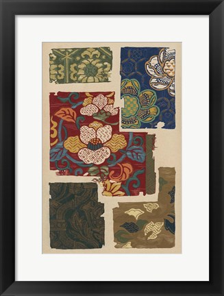 Framed Japanese Textile Design IV Print