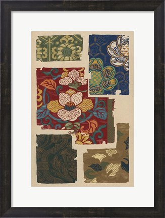 Framed Japanese Textile Design IV Print