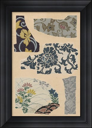 Framed Japanese Textile Design VII Print