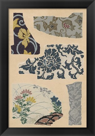 Framed Japanese Textile Design VII Print