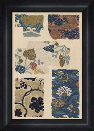 Framed Japanese Textile Design VIII Print