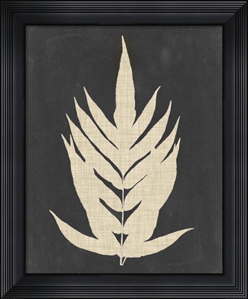 Framed Linen Fern II Print