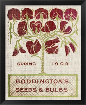 Framed Flower Seed Packs II Print