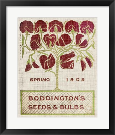 Framed Flower Seed Packs II Print