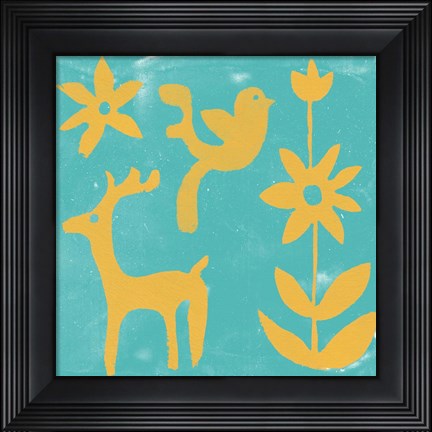 Framed Otomi Tile I Print
