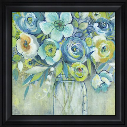 Framed Late Summer Blooms I Print