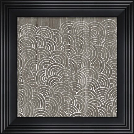 Framed Weathered Wood Patterns I Print
