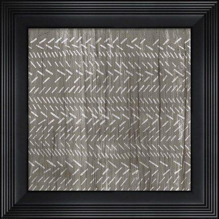 Framed Weathered Wood Patterns II Print