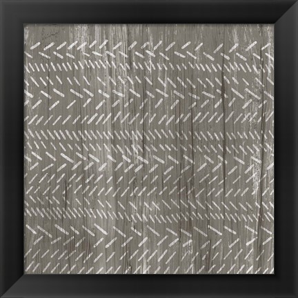 Framed Weathered Wood Patterns II Print