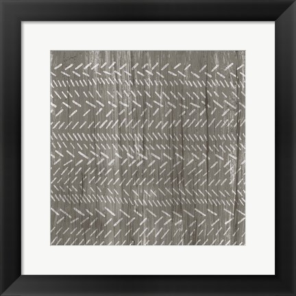 Framed Weathered Wood Patterns II Print