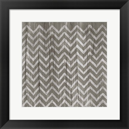 Framed Weathered Wood Patterns IV Print