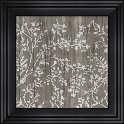 Framed Weathered Wood Patterns V Print