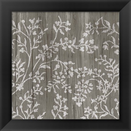 Framed Weathered Wood Patterns V Print