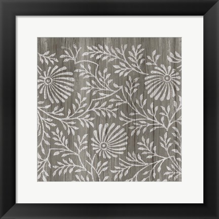 Framed Weathered Wood Patterns VII Print