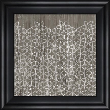 Framed Weathered Wood Patterns IX Print