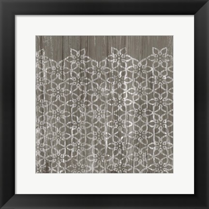 Framed Weathered Wood Patterns IX Print