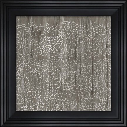 Framed Weathered Wood Patterns XI Print