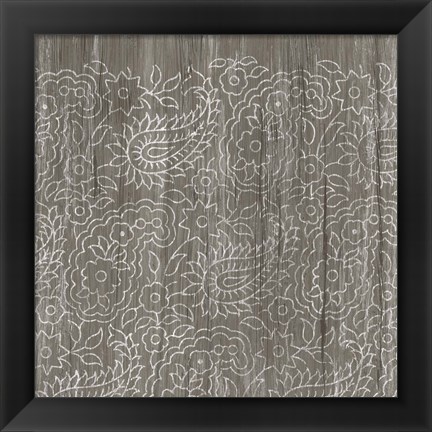 Framed Weathered Wood Patterns XI Print