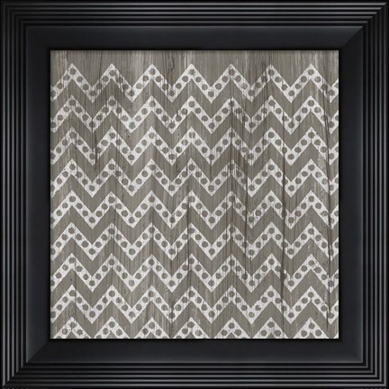 Framed Weathered Wood Patterns XII Print