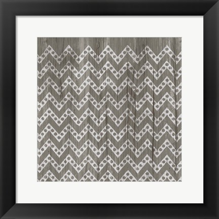 Framed Weathered Wood Patterns XII Print