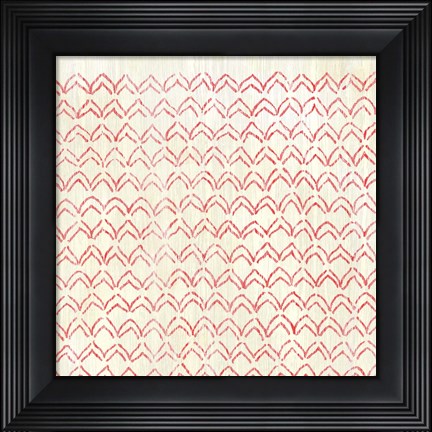 Framed Weathered Patterns in Red VI Print