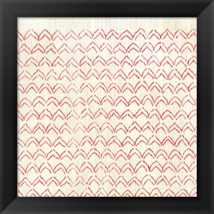 Framed Weathered Patterns in Red VI Print